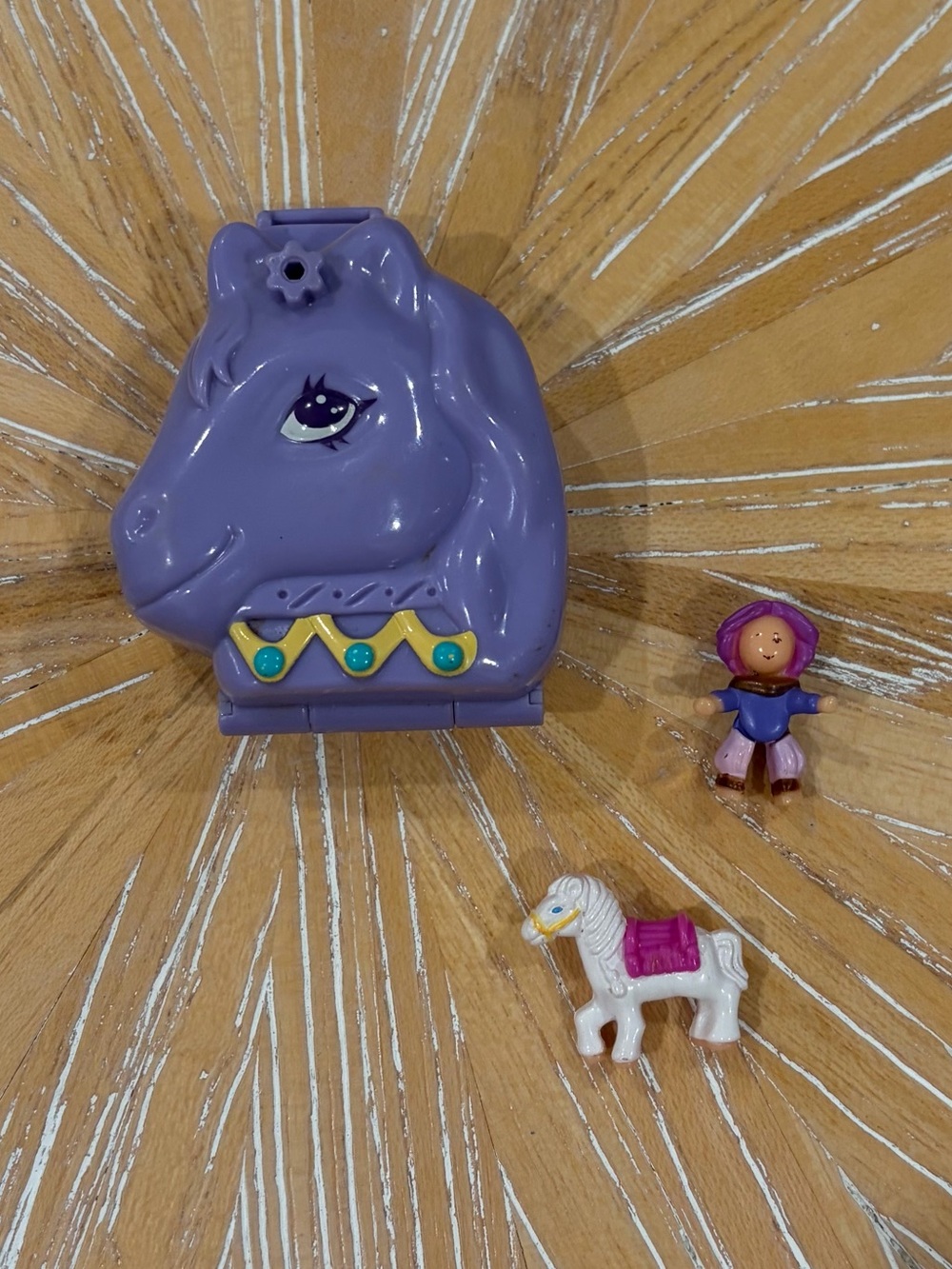 1995 Polly Pocket Arabian Beauty Pony Parade Bluebird with doll horse